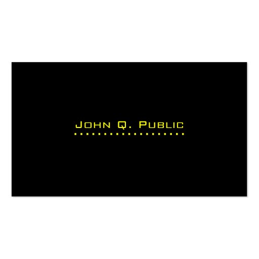 Simple Plain Black Business Card