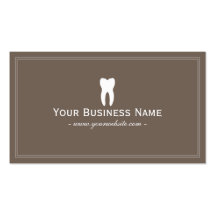 Simple Plain Brown Dental Business card