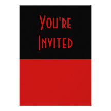 simple red black custom announcements