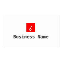Simple Red Box Diving Business Card