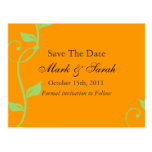 Simple Scrolling Vine Pumpkin SaveThe Date postcards