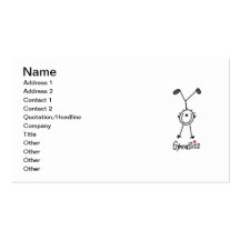 Simple Stick Figure Gymnast Business Card Templates