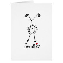 Simple Stick Figure Gymnast Card