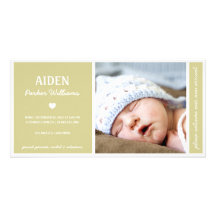 SIMPLY PURE | BABY BIRTH ANNOUNCEMENT PHOTO CARD