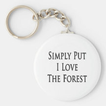 Simply Put I Love The Forest Keychains