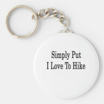 Simply Put I Love To Hike Keychain