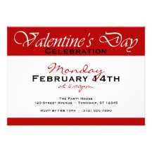 Simply Red Valentine's Day Celebration Invitations
