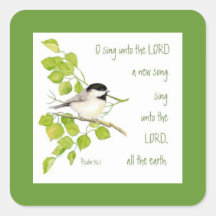 Sing a New Song to the Lord, Scripture & Bird Stickers
