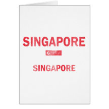Singapore and Singapore Flag designs Greeting Cards