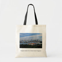 Singapore skyline from Sentosa Island, Singapore Canvas Bag