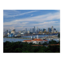 Singapore skyline from Sentosa Island, Singapore Postcards