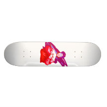 Singer graphic, red colour version skate deck