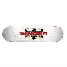 Singer Surname Custom Skate Board