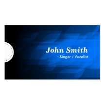 Singer / Vocalist - Modern Dark Blue Business Card Templates