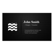 Singer / Vocalist - Premium Changeable Icon Business Card