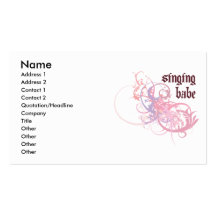 Singing Babe Business Cards