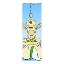 Singing chick bookmark business card templates