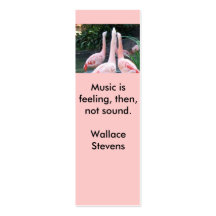 Singing Flamingos Mini Bookmarks Business Card Templates