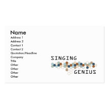 Singing Genius Business Card Template
