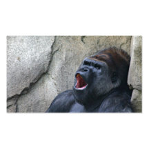 Singing gorilla profile card business card templates