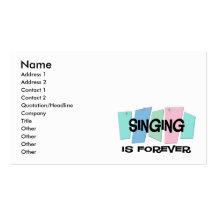 Singing Is Forever Business Card Templates