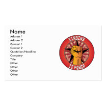 Singing Is Power Business Cards
