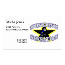 Singing Sensation Business Card Template