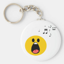 Singing smiley keychain
