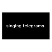 Singing Telegrams Business Cards