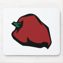 Single Red Habanero Graphic Mouse Pad