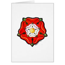 Single Tudor Rose Greeting Card