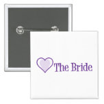 SingleHeart-Bride-Purp Button