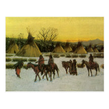 Sioux Camp at Wounded Knee by John Hauser Post Cards