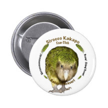 Sirocco Kakapo Fan Club Pinback Button