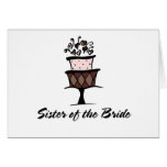 Sister of the Bride Cake Cards