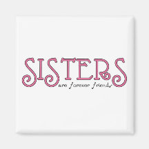 Sisters 3pink magnet