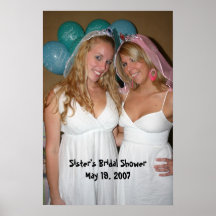 Sister's Bridal Shower Posters
