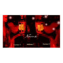 sisters with lamp business card