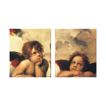 Sistine Madonna Angels by Raphael Raffaello Gallery Wrapped Canvas