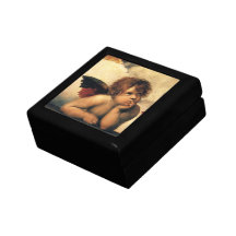 Sistine Madonna Angels by Raphael Raffaello Trinket Boxes