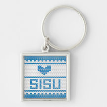 Sisu Heart Knit Keychain 1