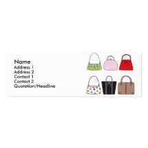 Six Little Purses Profile Card Business Card Templates