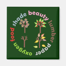 Six Reasons To Plant a Tree Fridge Magnets