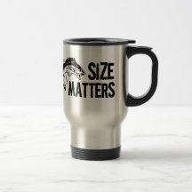 Size Matters! Funny Fishing Design Coffee Mugs