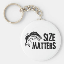 Size Matters! Funny Fishing Design Keychain