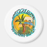 Sizzlin In South Beach Refrigerator Magnet