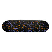 Skateboard Blue Yellow Winding Roads