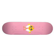 Skateboard Breast Cancer Awareness Chick
