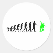 skateboard_evolution round sticker