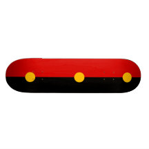 Skateboard Red Black Yellow Circles